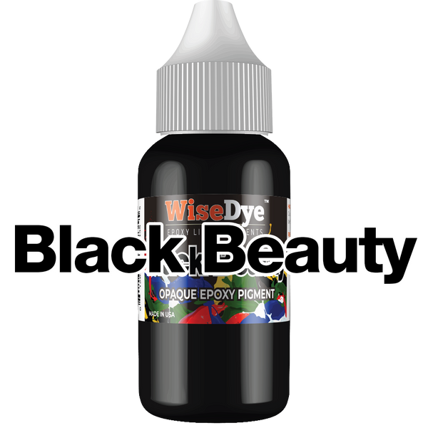 BLACK Mica Powder 4oz Jar Metallic BLACK Pigment for Epoxy Resin, Cosmetics