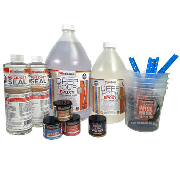 Deep Pour Epoxy 1.5-Gal Beginners Kit Including Tools and Colorants